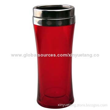 16oz Double Layer Plastic Thermal Tumbler with FDA, LFGB Available